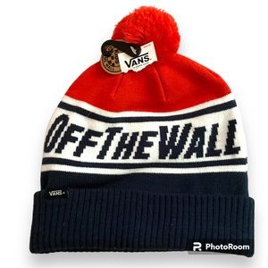 Kids VANS Off The Wall Pom Beanie NWT